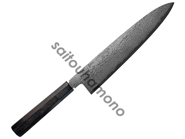 堺孝行銀三割込ダマスカス和牛刀の通販「サイトウ刃物店」
