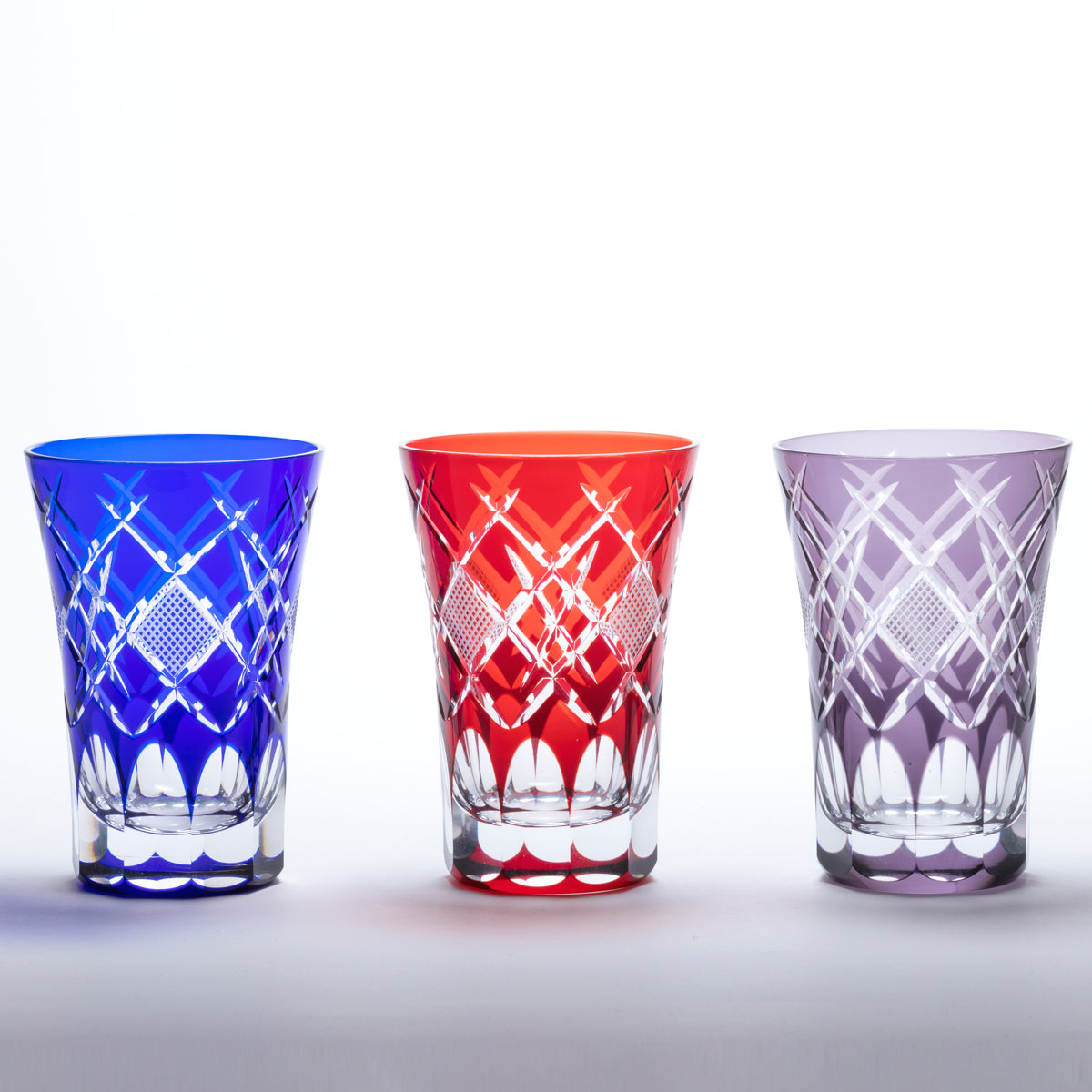 M-7575-2 菱魚子文様 天開タンブラー ペア – 硝子工房 彩鳳