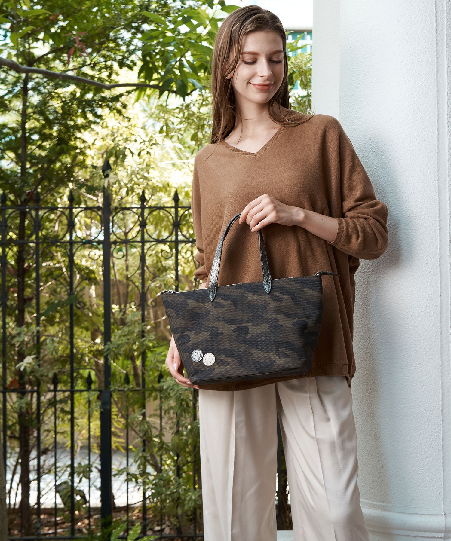 ZIP付 サックドプロムナード トートバッグ PMサイズ PVC