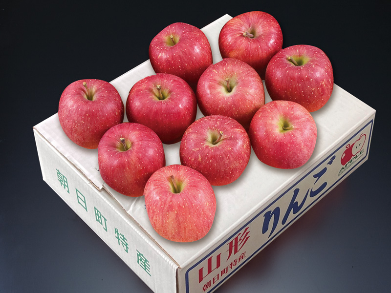 朝日町産特秀サンふじりんご特秀蜜入約5kg16〜18玉｜山形のさくらんぼ