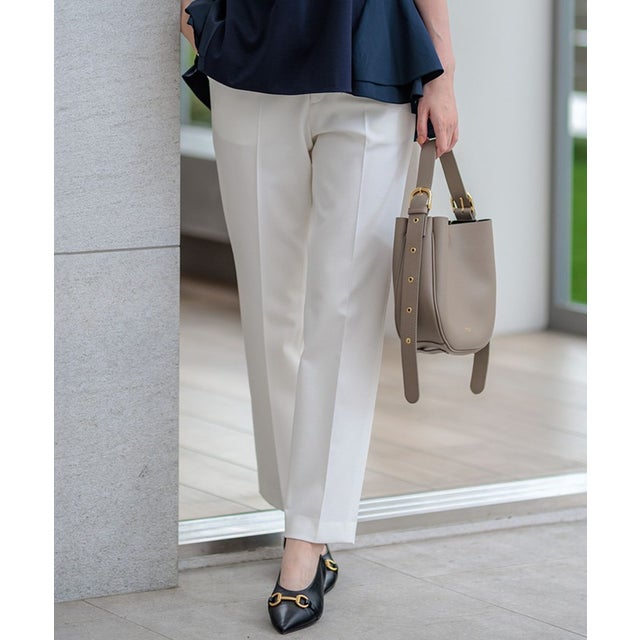 アニュアンス anuans ベルトデザインチノパンツ （IVORY