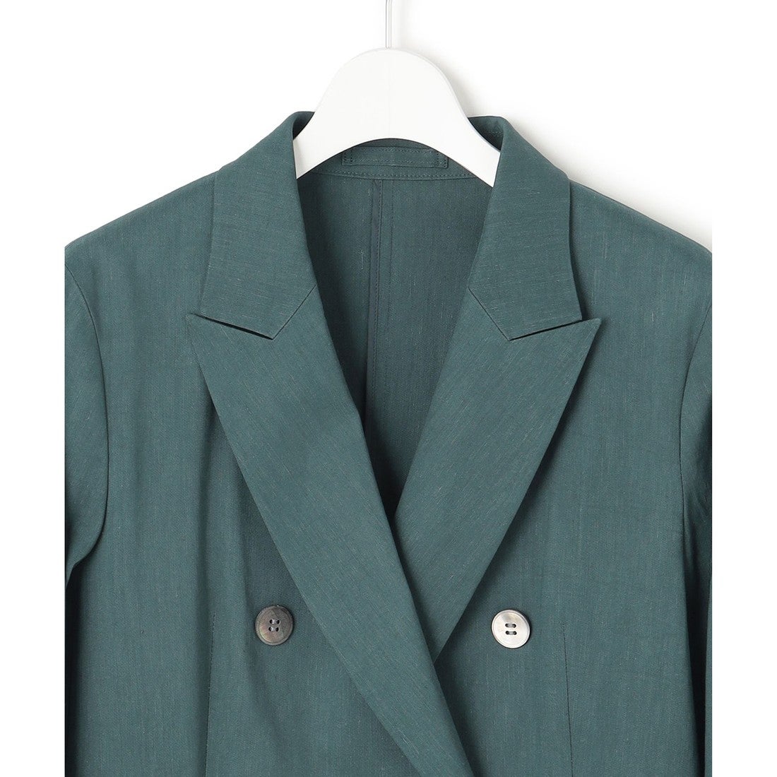 23区 【洗える】リネンレーヨンストレッチ ダブル ジャケット （ダーク