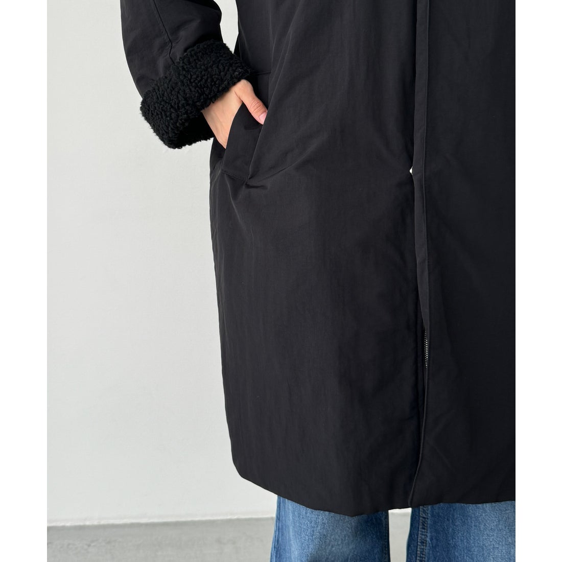 キャナルジーン CANAL JEAN diggity 中ボアハーフコート （ベージュ