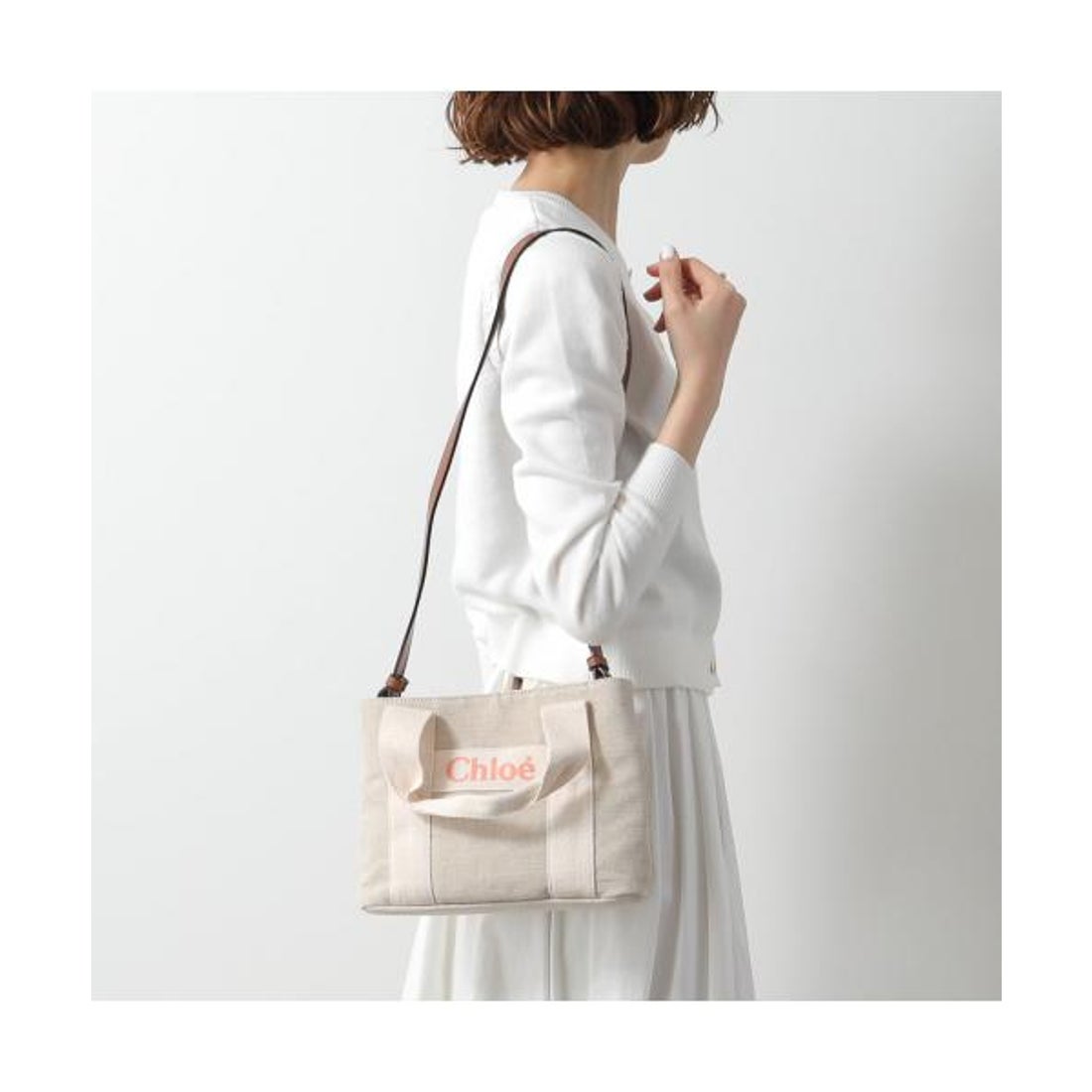 クロエ Chloe Chloe KIDS ショルダーバッグ C20424 ジュート コットン