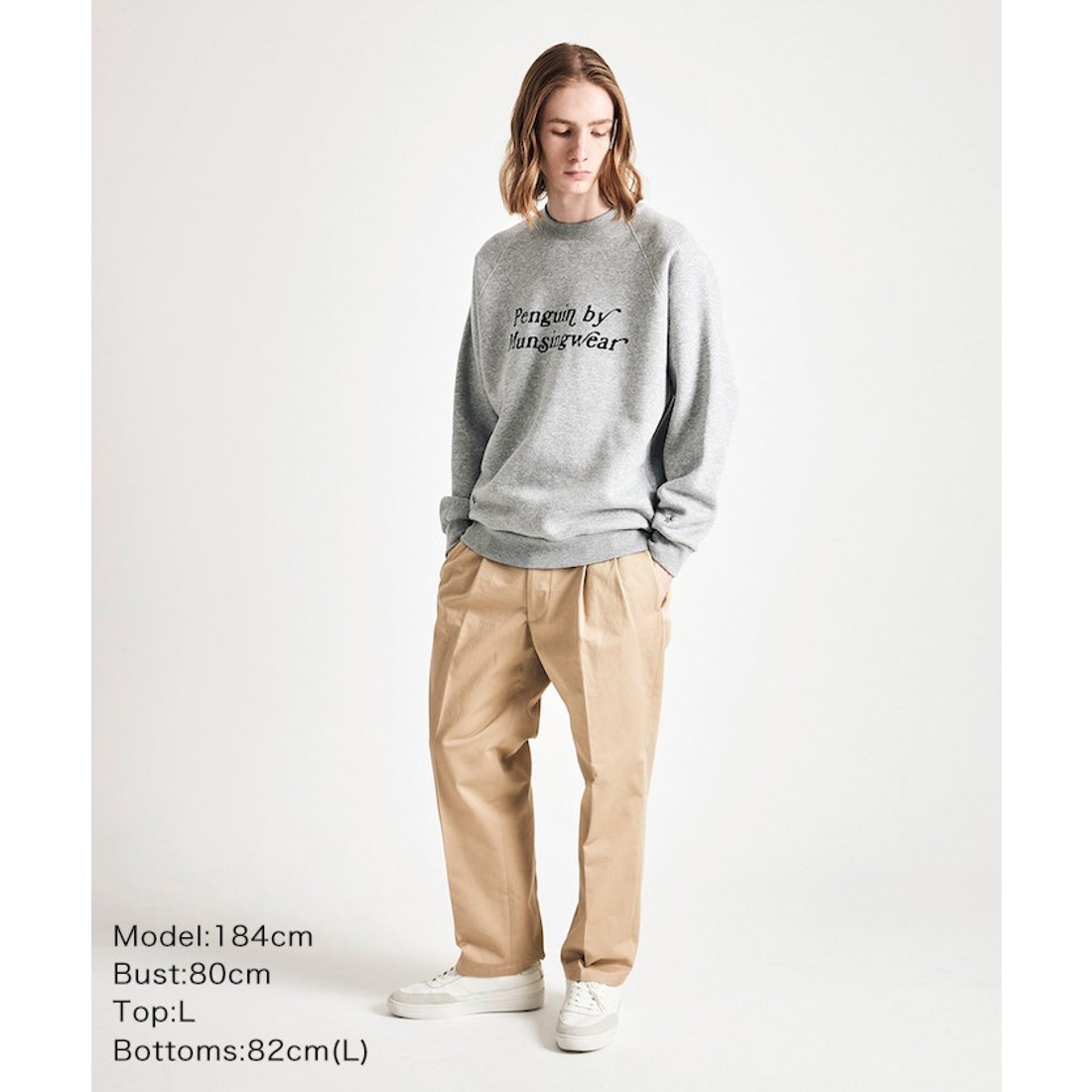 penguin BY MUNSINGWEAR ラグランスリーブスウェットシャツ -デサント