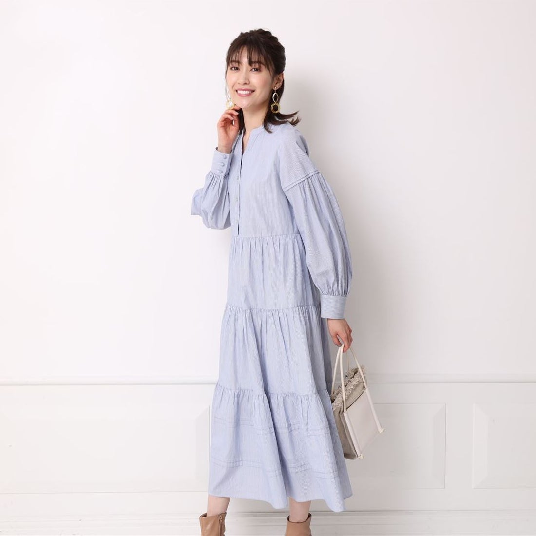 アプワイザーリッシェ Apuweiser-riche ニットベスト付シャツ