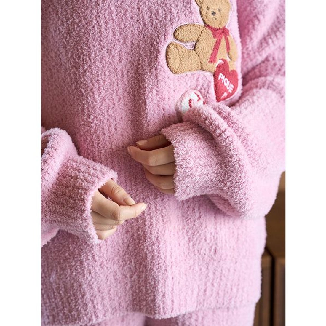 ジェラートピケ gelato pique ベビモコベアさがらプルオーバー （PNK