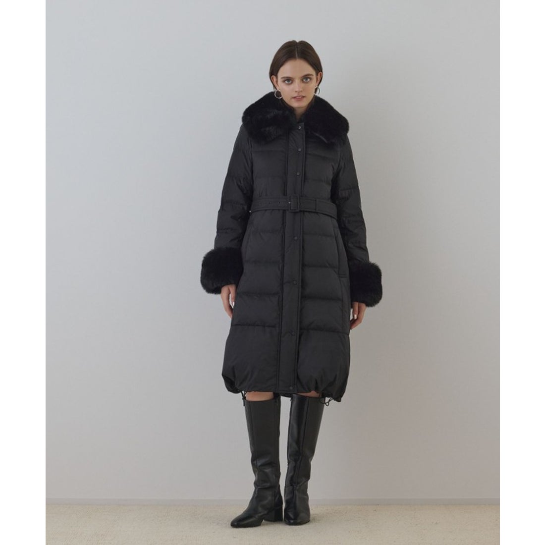 グレースコンチネンタル GRACE CONTINENTAL ファーカラーロングダウン