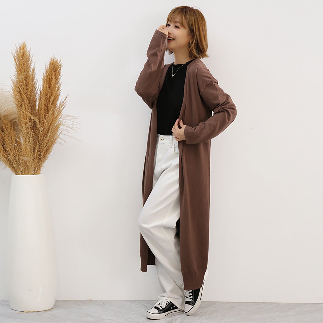 ドゥー ベル Doux Belle カーディガン ドルマン ロングカーディガン 秋