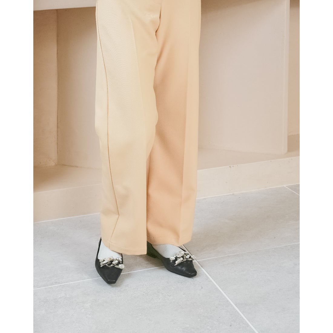 エマ フランシス Emma Francis ビッグビジュー チェーンパンプス