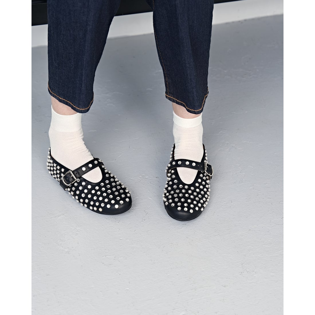 エマ フランシス Emma Francis スタッズ メリージェーン （ブラック