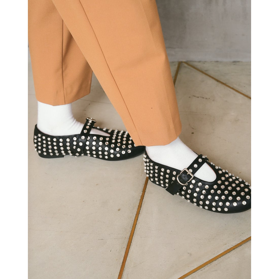 エマ フランシス Emma Francis スタッズ メリージェーン （ブラック