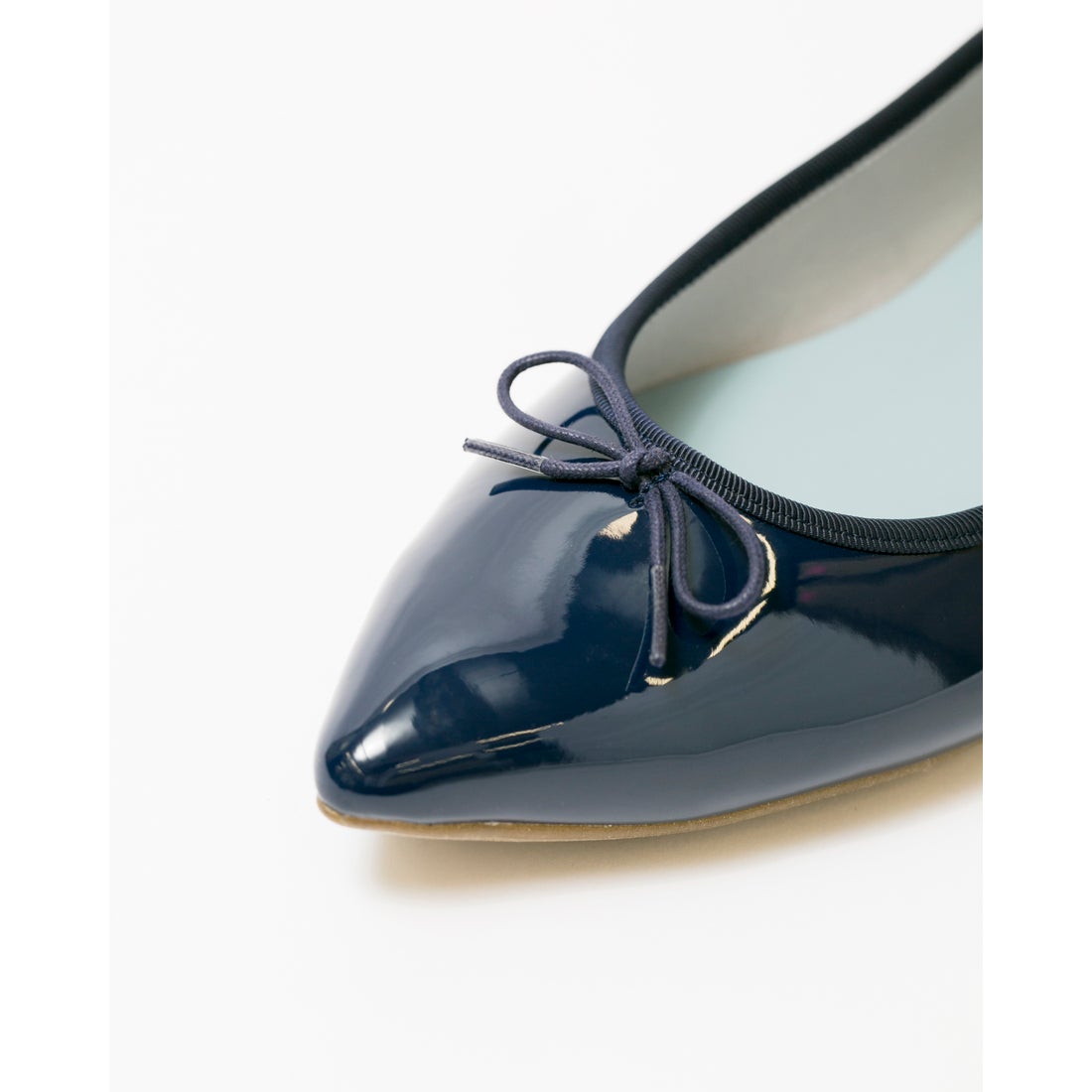 レイン対応】フラットバレエシューズ （ネイビー エナメル） -Emma
