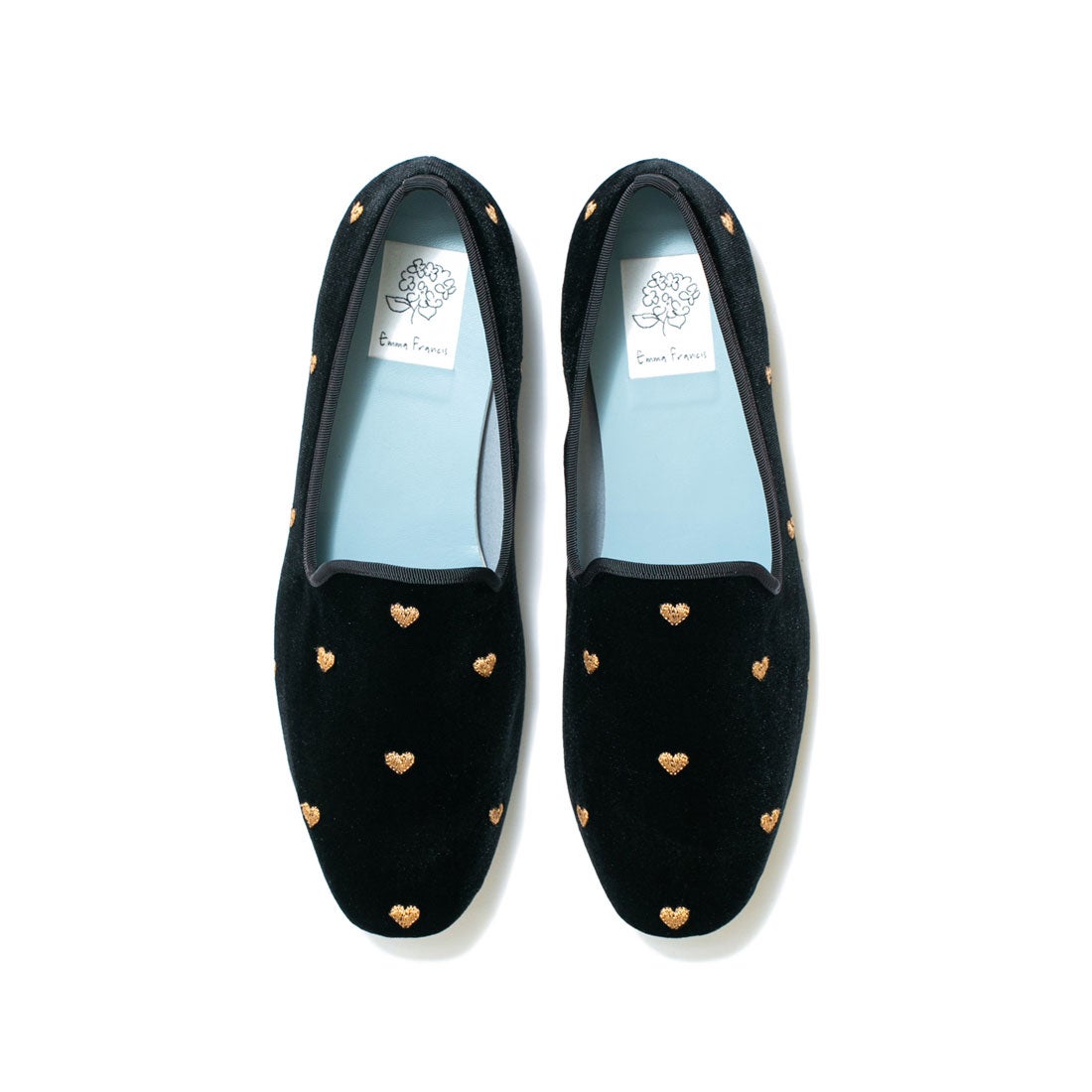 フラット オペラシューズ （ブラック ベルベット） -Emma Francis
