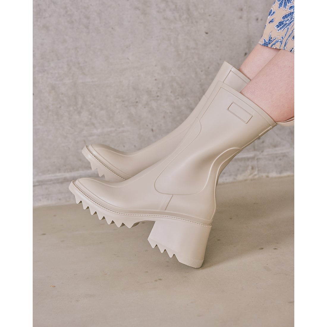 レインブーツ （アイボリー ラバー） -Emma Francis / エマ フランシス