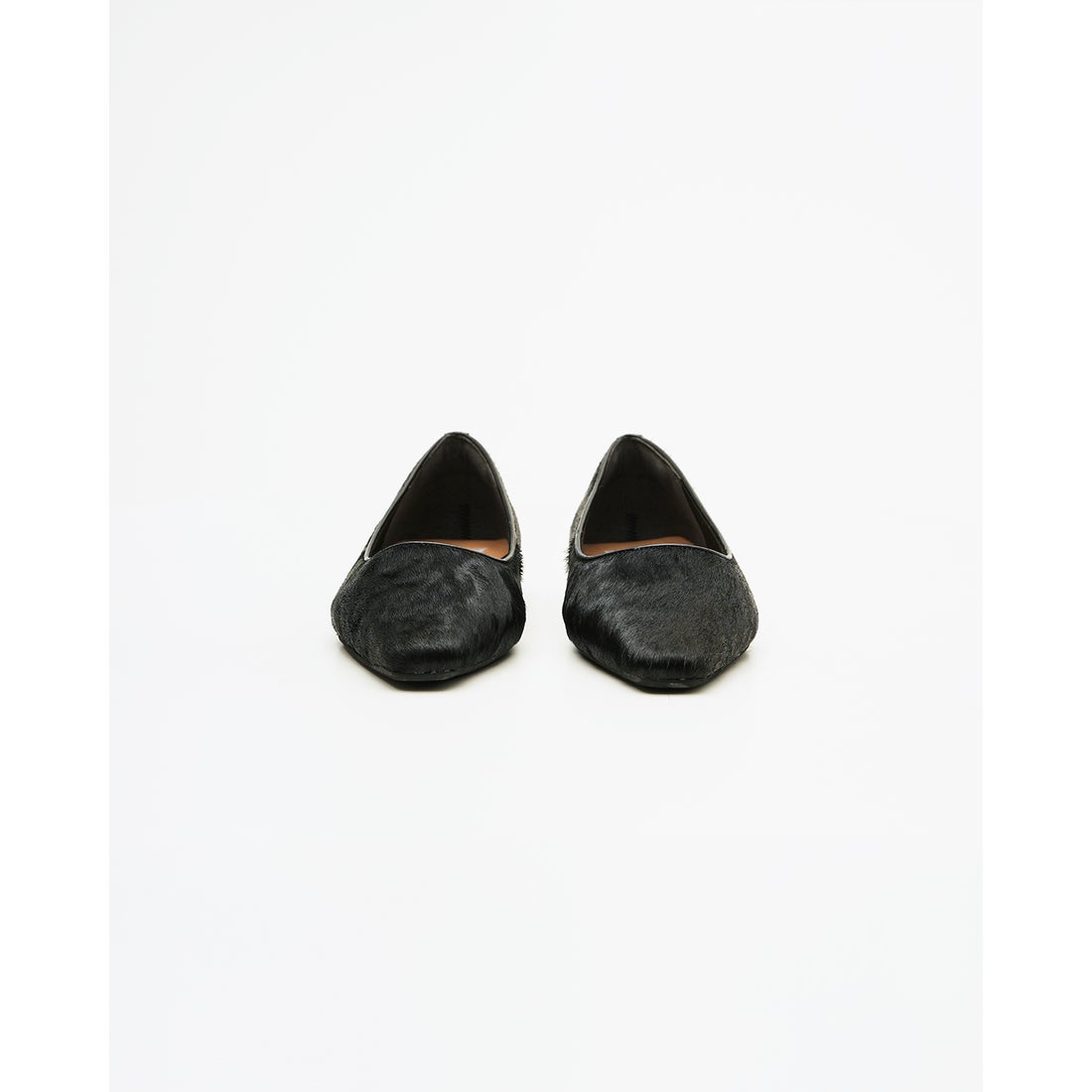 ハラコレザー フラットパンプス （ブラック ハラコレザー） -Emma