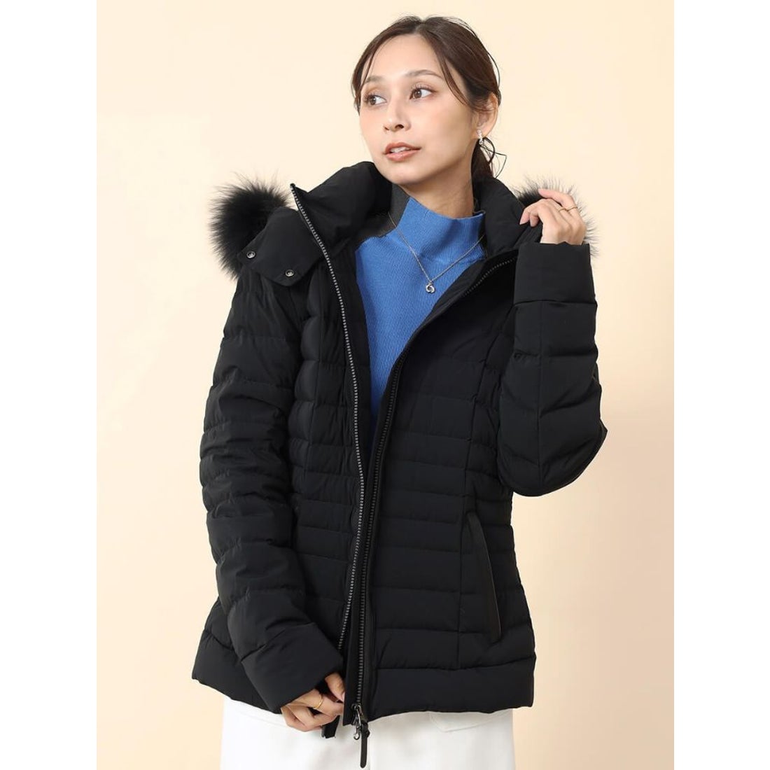 フェンネル FENNEL フォックスファー付きミドルダウンコート