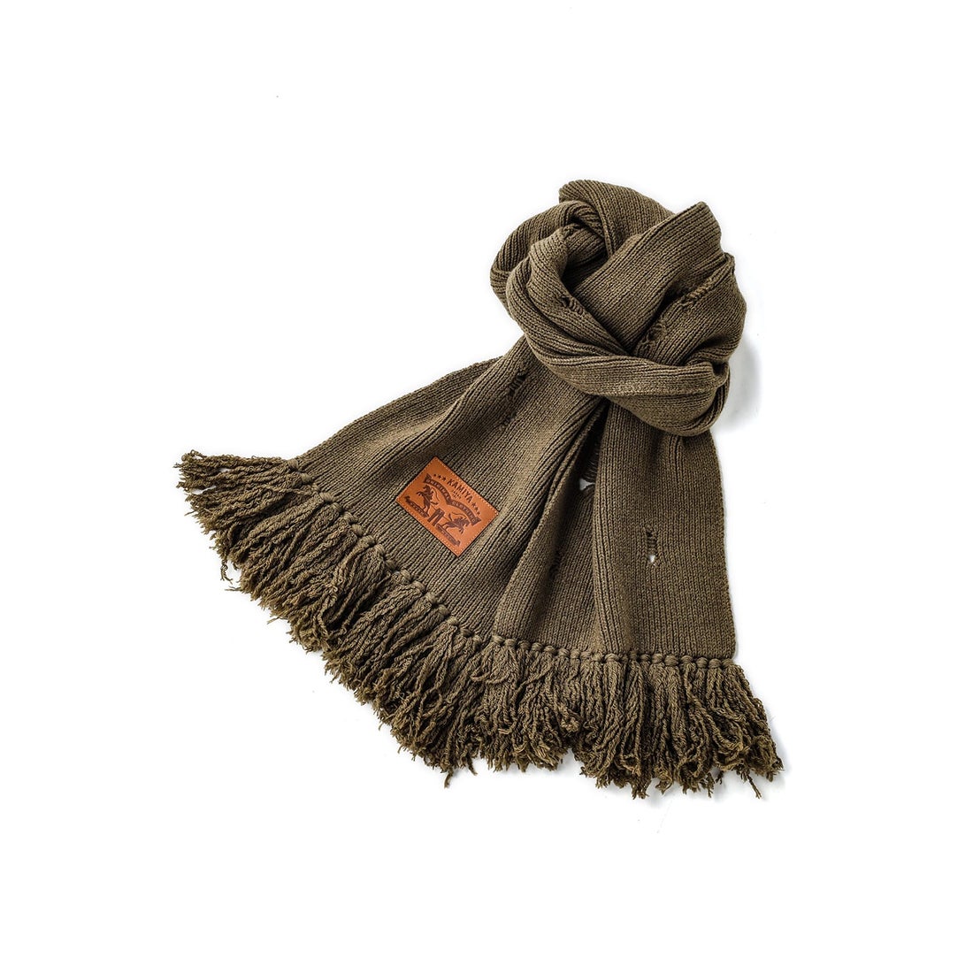 KAMIYA Distressesd Mufflar （KHAKI） - Osaka / Kyoto, Ship