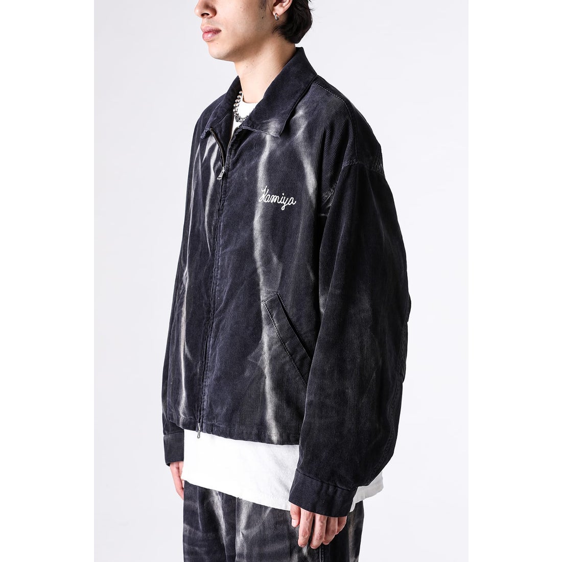 KAMIYA Sun-Faded Corduroy Work Blouson （Black） - Osaka / Kyoto