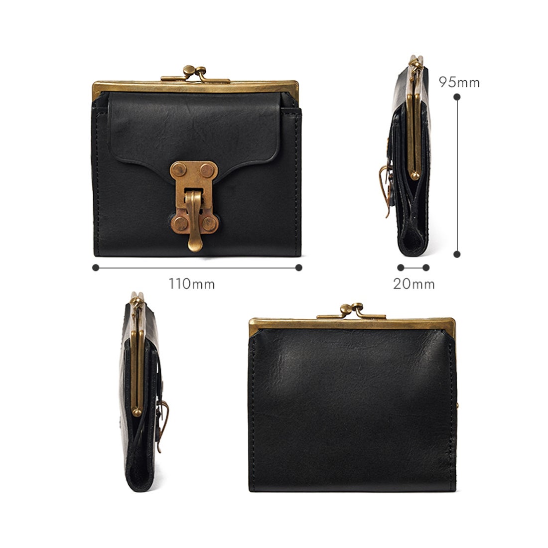 ヴァスコ vasco ヴァスコ 財布 二つ折り財布 がま口 本革 日本製