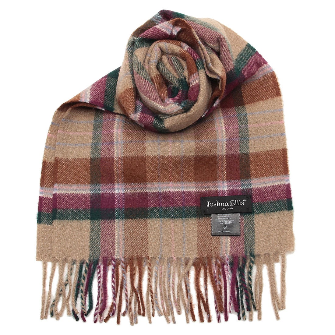 ジョシュアエリス Joshua Ellis ストール ベージュ マルチカラー