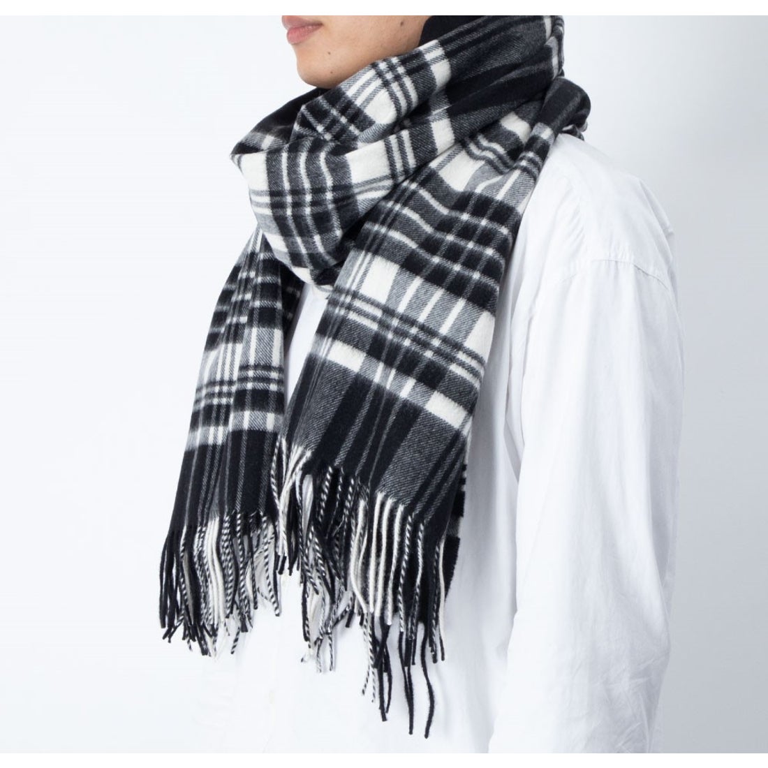 ジョンストンズ JOHNSTONS ストール WA56 カシミヤ メンズ レディース