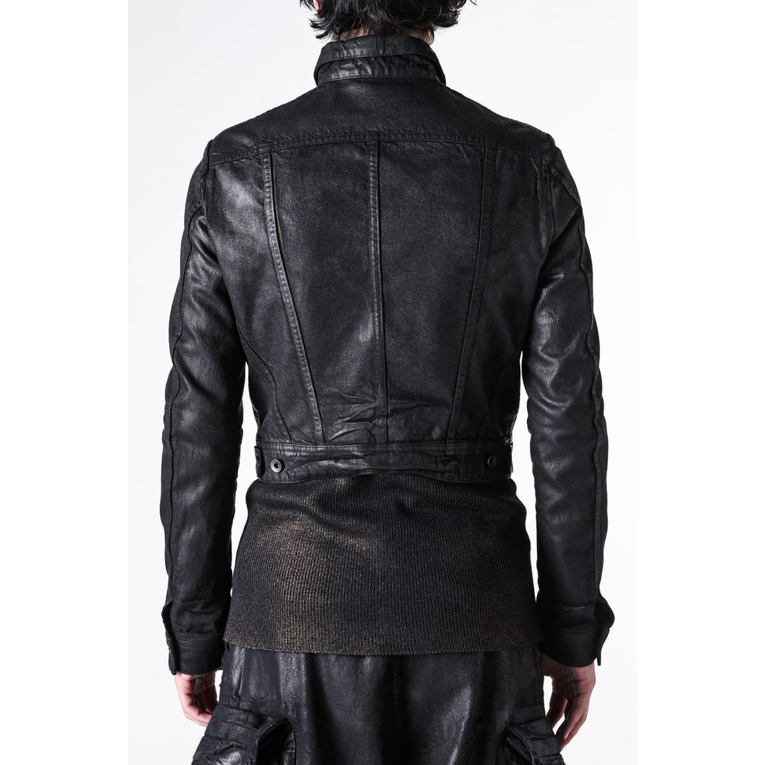 ユリウス JULIUS COATED 10oz DENIM JACKET （BLACK） -FASCINATE