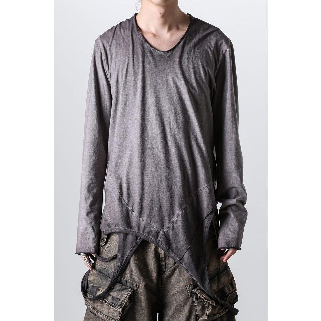 ユリウス JULIUS Loop Hem Longsleeve Top （Ash Purple） 通販 大阪