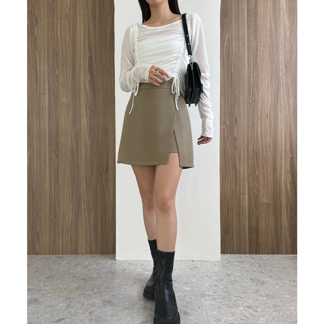 ジュノア JUNOAH ジャケット＋ミニスカートセットアップ （ダーク