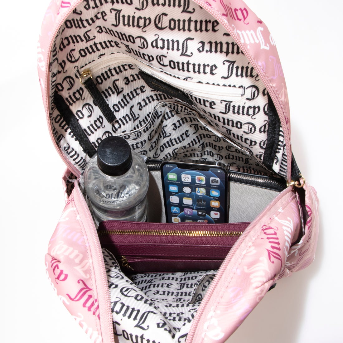 ジューシークチュール Juicy Couture ☆ピンクロゴプリント柄リュック