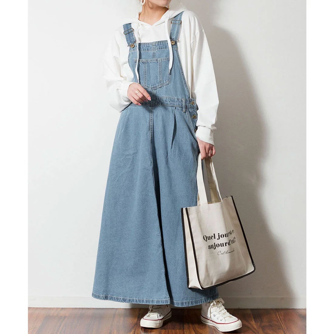 ジャングルジャロピー JUNGLE JALOPY フレアデニムサロペットスカート