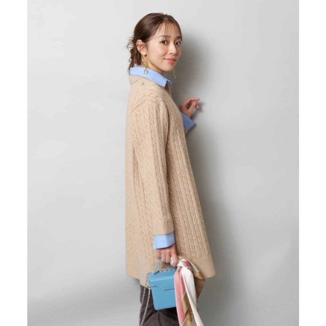 ジャスグリッティー JUSGLITTY レイヤードケーブルミニワンピース