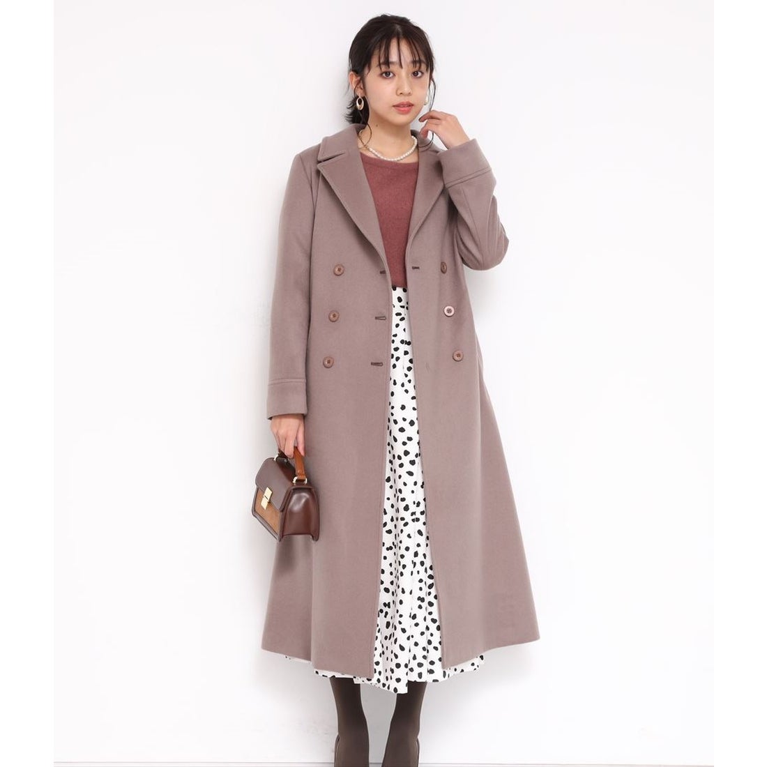 ジャスグリッティー JUSGLITTY ダブルボタンバックボリュームコート