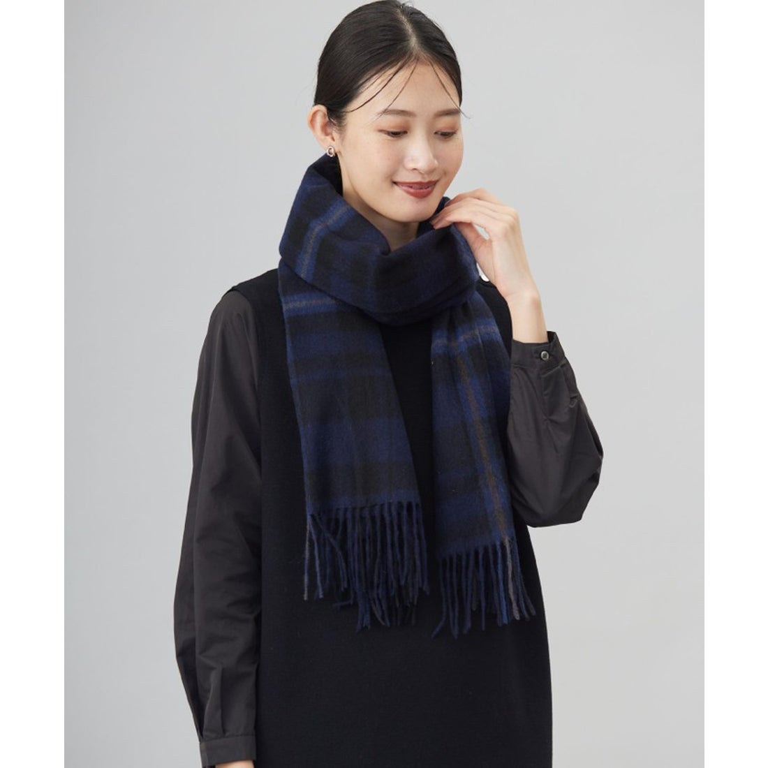 ジェイ プレス レディス J.PRESS LADIES 【洗える】カシミヤチェック