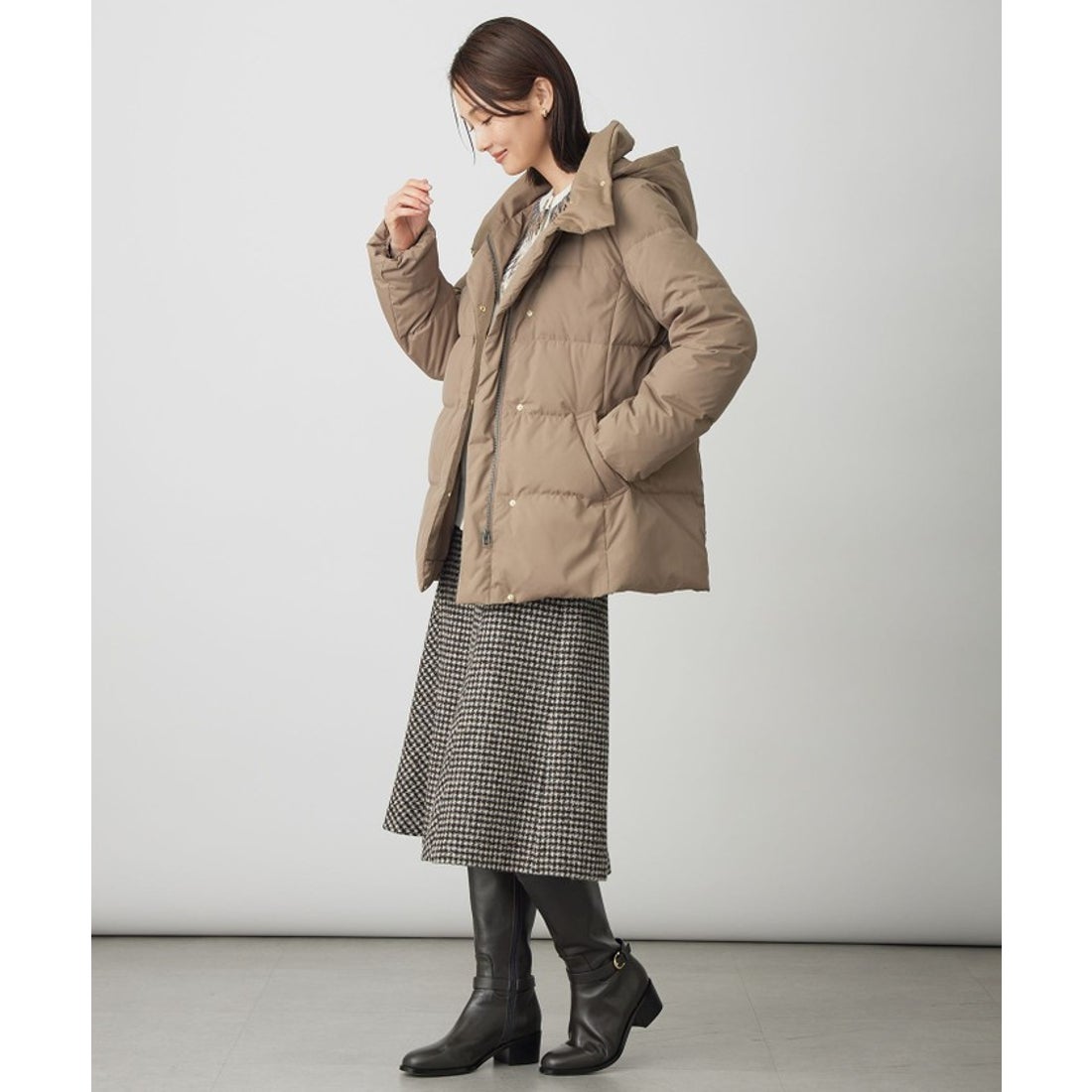 ジェイ プレス レディス J.PRESS LADIES 【洗える・2way】タフタダウン