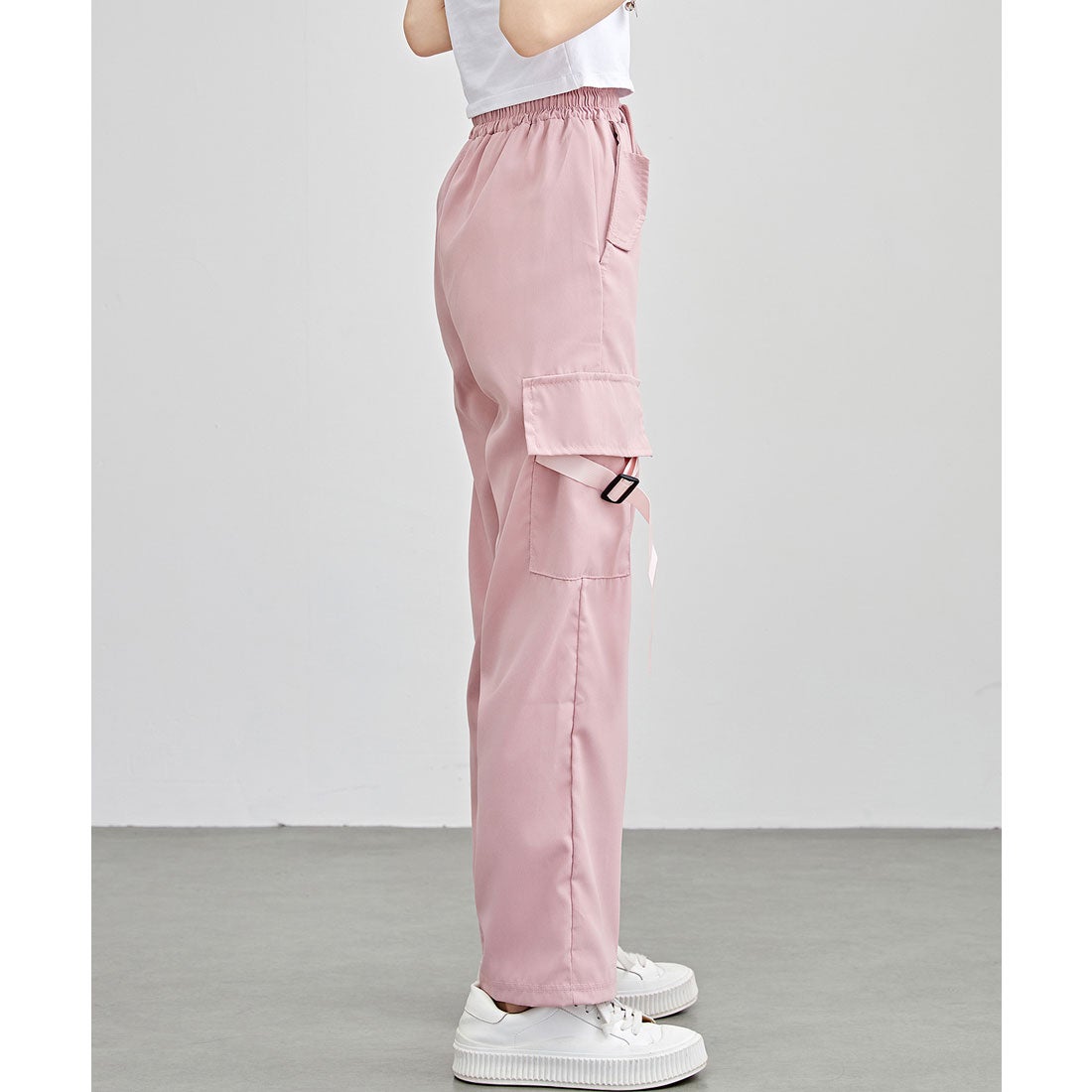 レースレディース Lace Ladies ソリッドカラー ワイド イージー ベルト