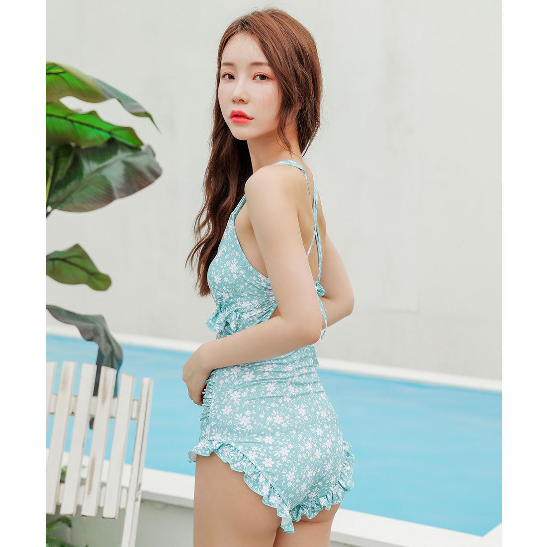 レースレディース Lace Ladies バックリボンデザインフリル切替