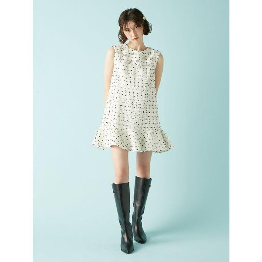 リリーブラウン LILY BROWN [L.B CANDY STOCK]ツイードビジューAライン