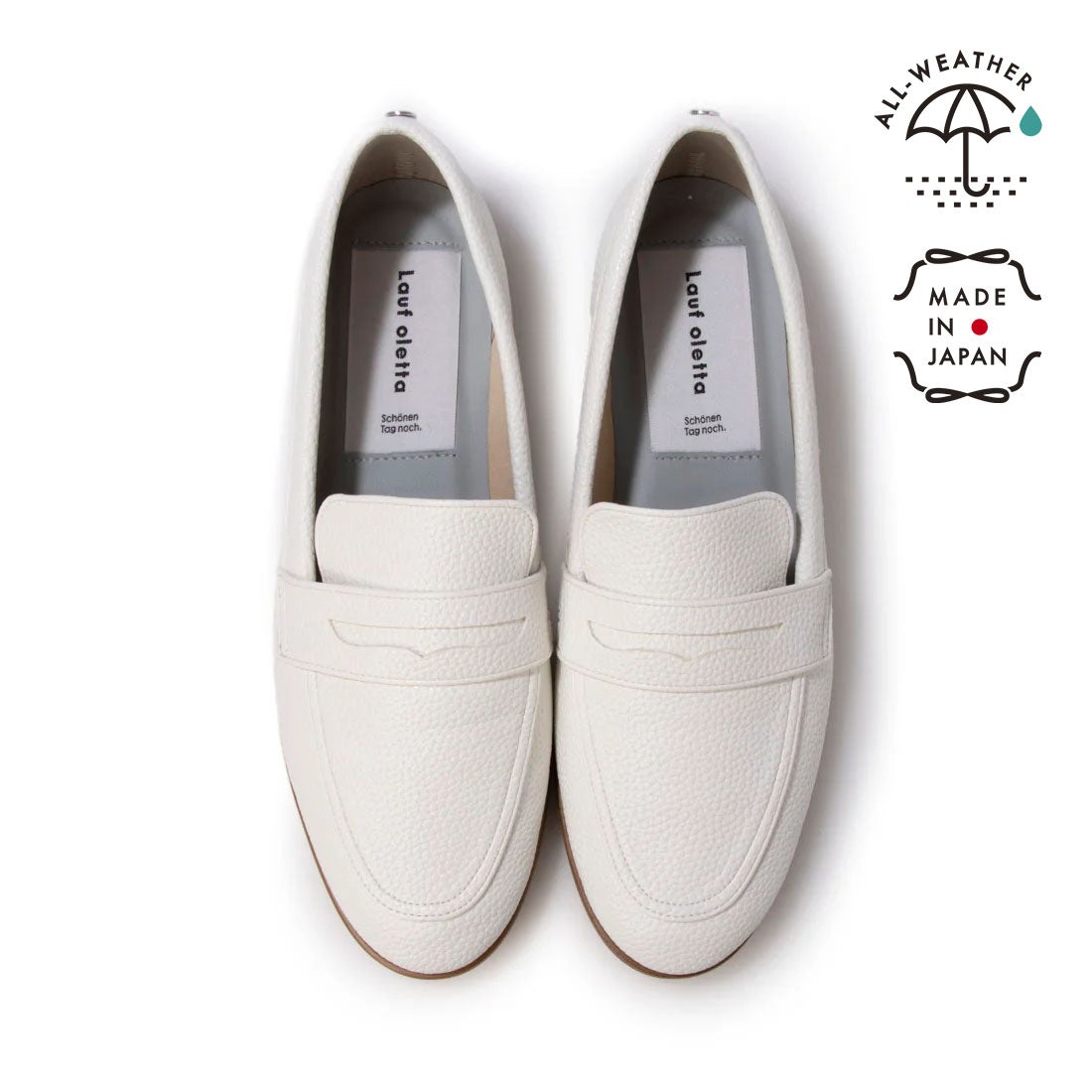 レイン対応】ソフトペニーローファー ALL-WEATHER(LRH104A) （WHITE