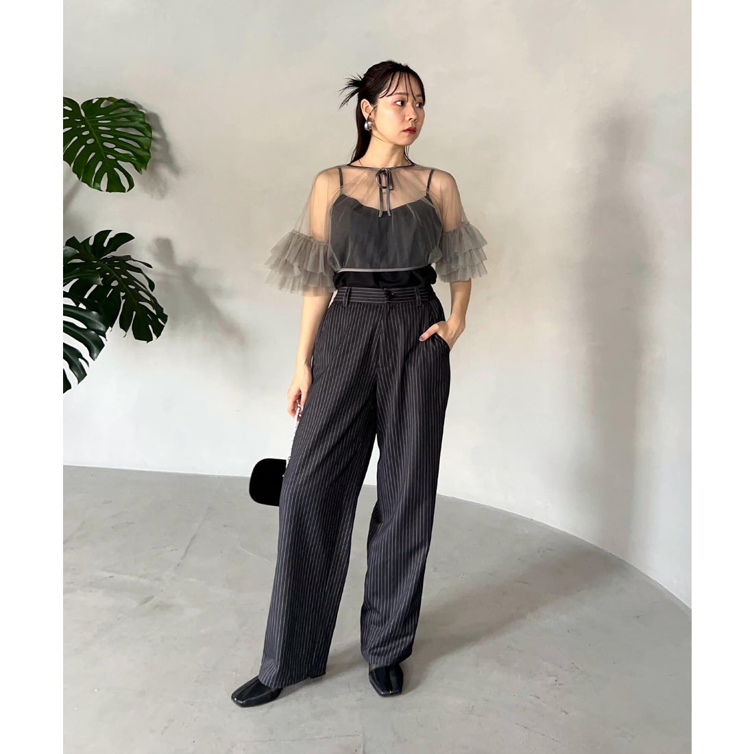 レジャ Leja チュールフリルリボンボレロスパンコール花柄刺繍ベア