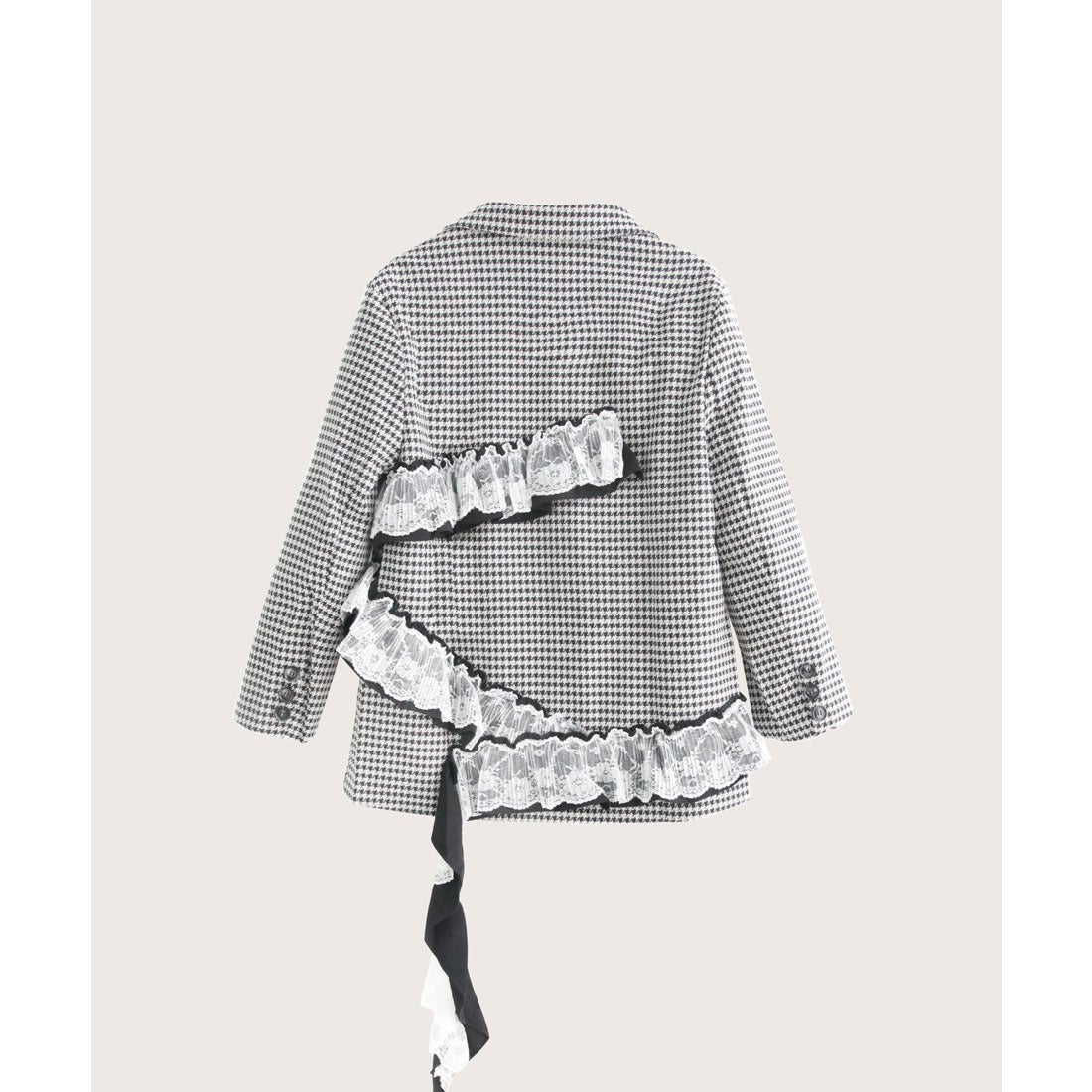 ラポミ プチ LA POMME petit Chidori Lace Frill Jacket・千鳥レース