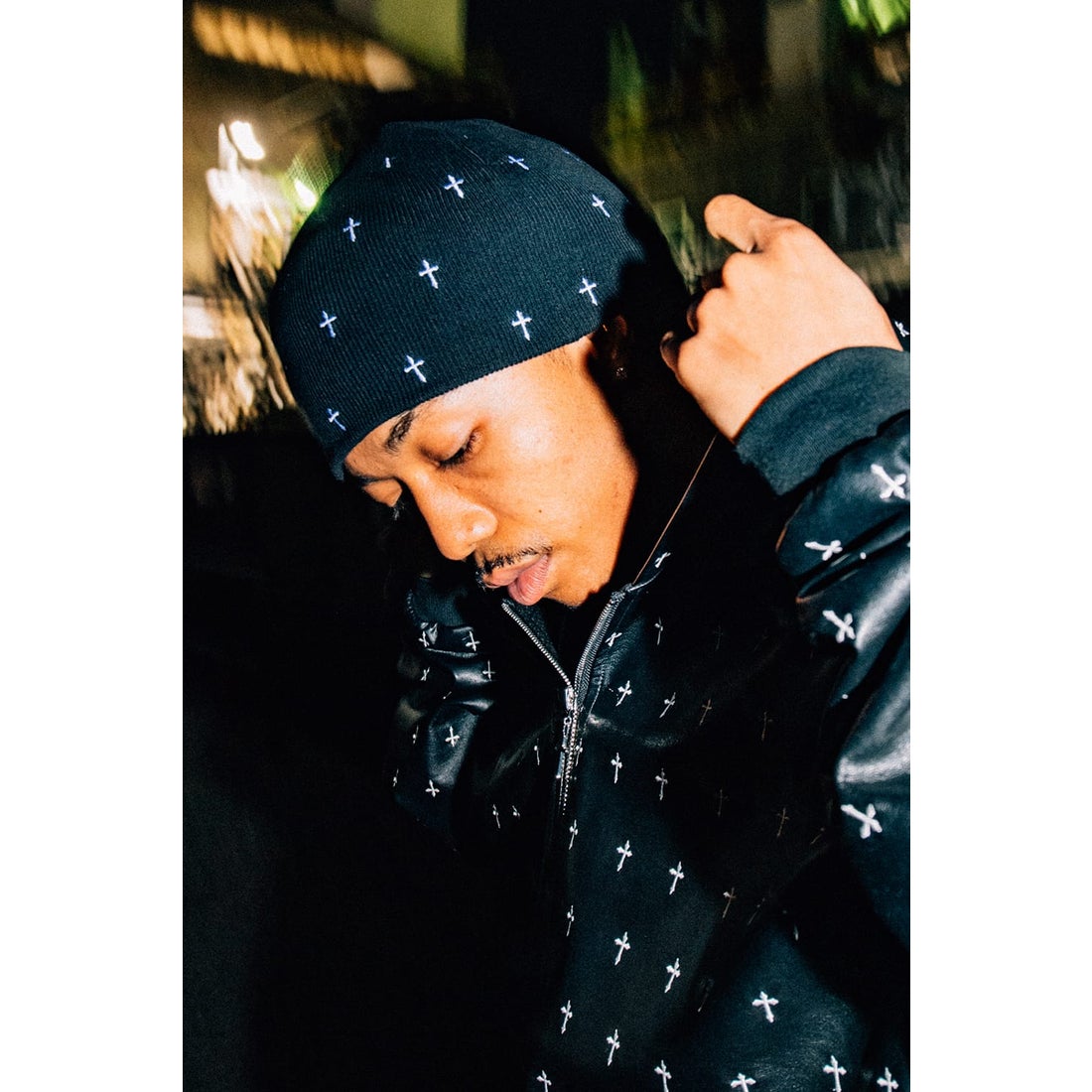 ラストネスト LAST NEST Allover Cross Beanie V2 （Black） -FASCINATE