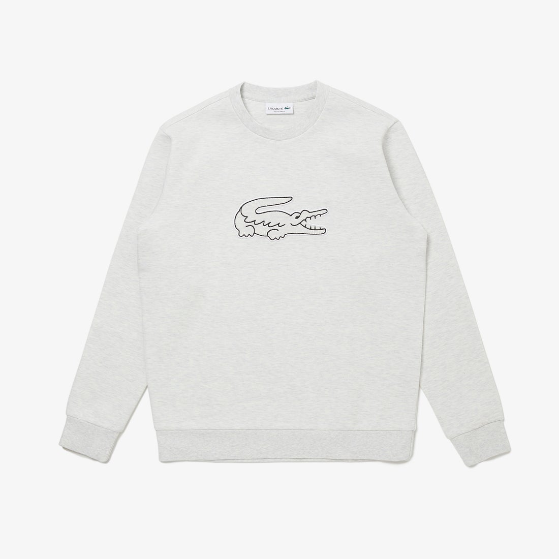 ラコステ LACOSTE ワニロゴステッチダブルフェイススクルーネック