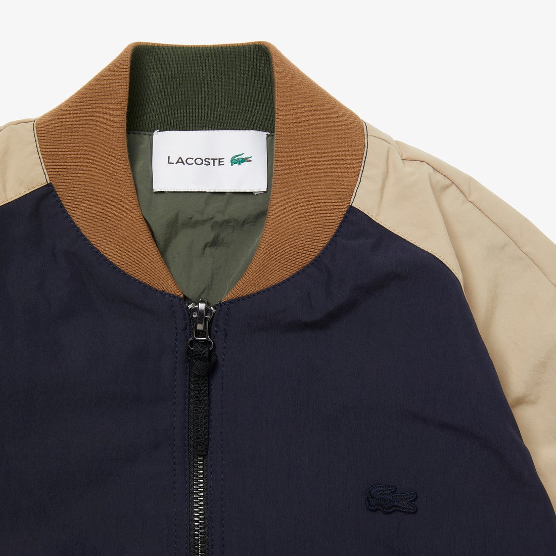 ラコステ LACOSTE リバーシブルボンバージャケット （カーキ