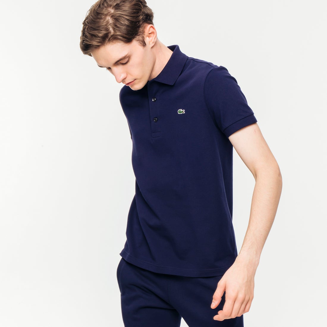 ラコステ LACOSTE スリムフィットソリッドポロシャツ（半袖