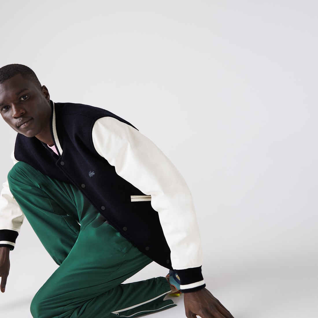 ラコステ LACOSTE スタジアムジャンパー （ダークグレー