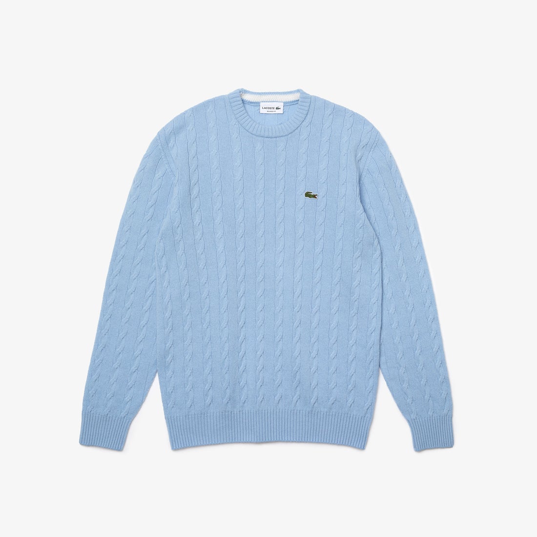 ラコステ LACOSTE ケーブル編みニットセーター （グレー） -靴