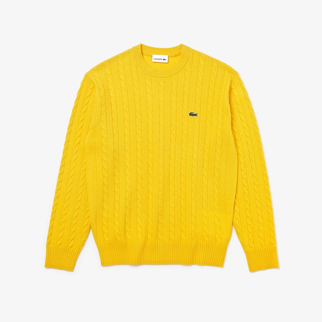 ラコステ LACOSTE ケーブル編みニットセーター （グレー） -靴