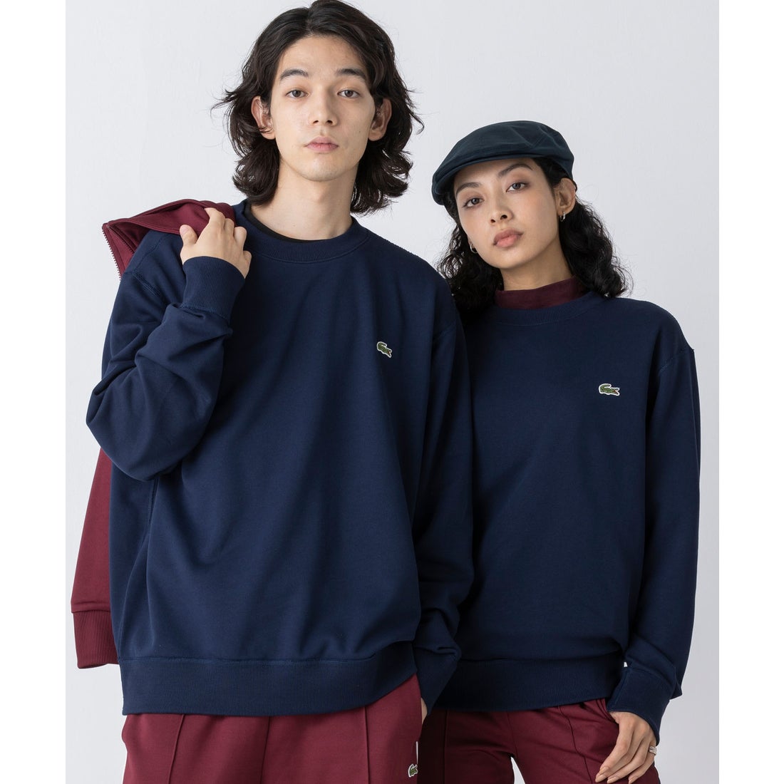ラコステ LACOSTE プレミアムスウェットクルーネック （ネイビー