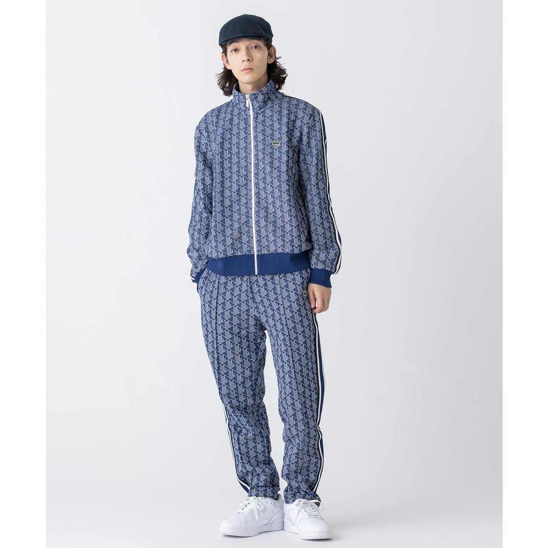 ラコステ LACOSTE モノグラムジャカードトラックジャケット （レッド